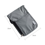 Waterproof RFID Nylon Travel document storage bag Card passport Bag Neck Wallet Money Document Card Passport Pouch