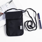 Waterproof RFID Nylon Travel document storage bag Card passport Bag Neck Wallet Money Document Card Passport Pouch