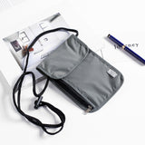 Waterproof RFID Nylon Travel document storage bag Card passport Bag Neck Wallet Money Document Card Passport Pouch