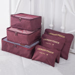 6 PCS Travel Storage Bag Set Wardrobe Organizer