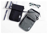 Waterproof RFID Nylon Travel document storage bag Card passport Bag Neck Wallet Money Document Card Passport Pouch